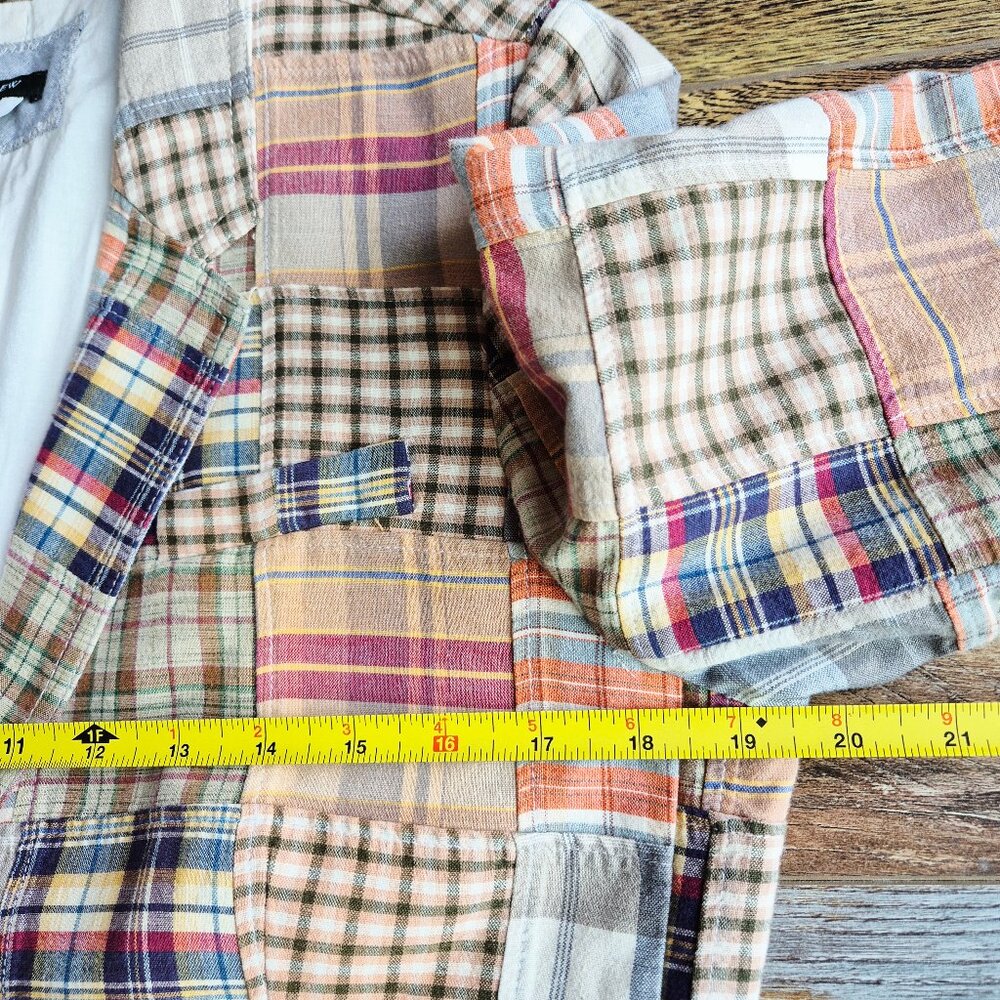 J.Crew Madras Patchwork Plaid 2 Button Schoolboy … - image 11